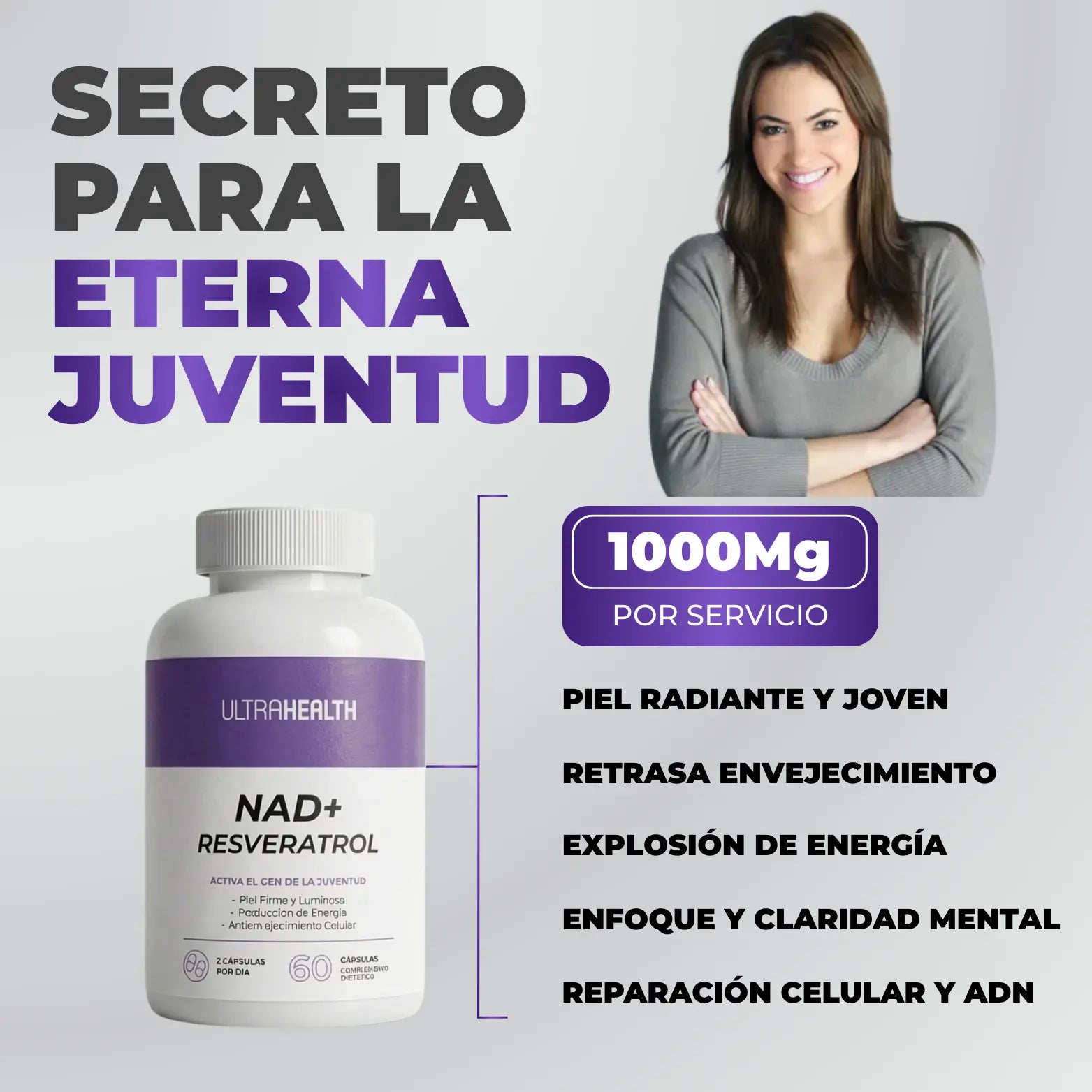NAD+ Resveratrol – Energía Celular y Longevidad